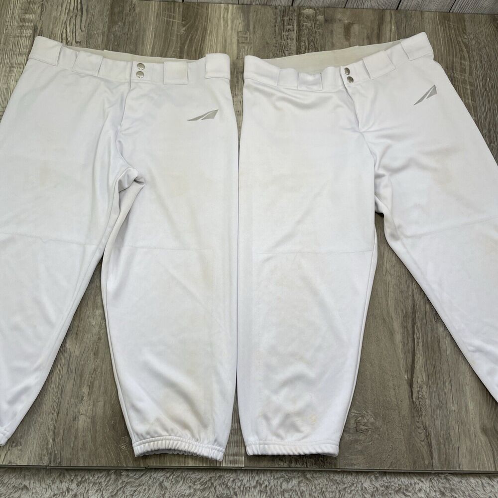 Womens Softball Pants 2 Pair White Stained size 33 Fastpitch Blackstar Baseball